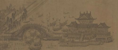 元人 《龙舟夺标图》卷（局部）