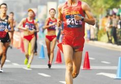 甘肃选手王凯华亚运夺得男子20公里竞走冠军