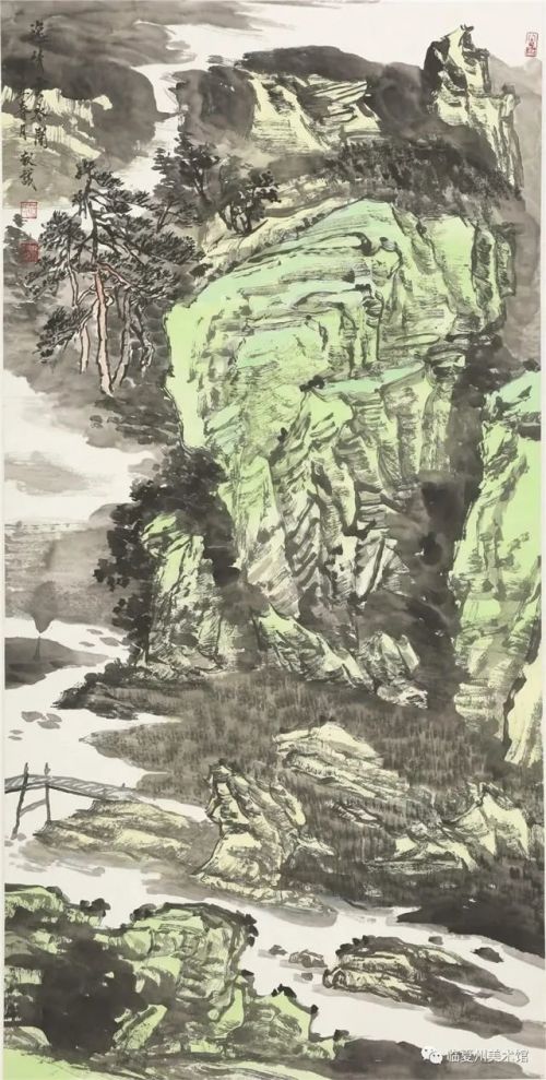 蓝献诚　国画《山水》　临夏州