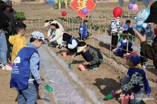 孩子们感受春天播种的趣味  图片由受访者提供.jpg