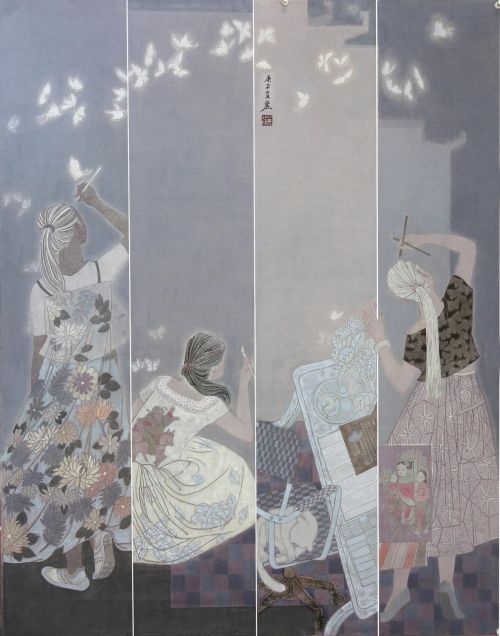 高丽娟《化蝶》纸本重彩 200CM230CM 2020年创作.jpg